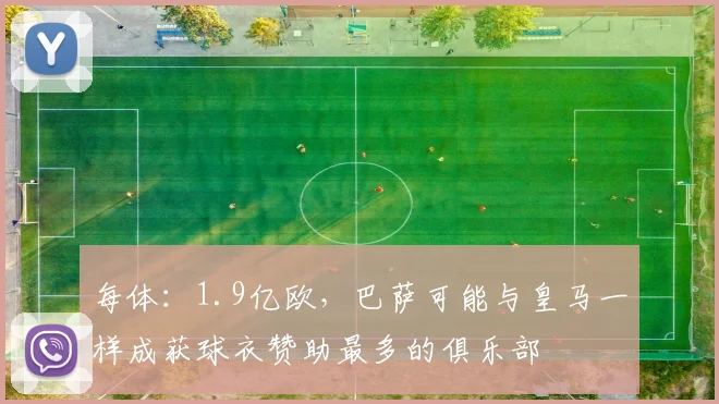 每体：1.9亿欧，巴萨可能与皇马一样成获球衣赞助最多的俱乐部